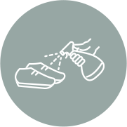 アイコン:手指・靴のアルコール消毒