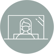 アイコン:フロントカウンターに飛沫感染予防シールド設置