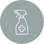 アイコン:出各箇所にアルコール消毒液を設置