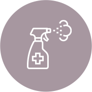 アイコン:手指・靴のアルコール消毒